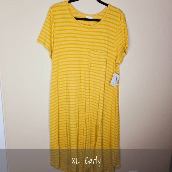 LuLaRoe Carly Dress XL Striped NWT - Picture 1 of 2